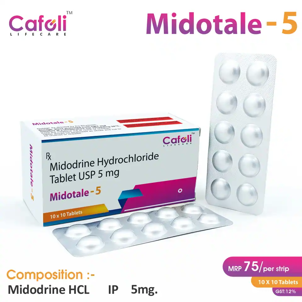 Midodrine 5mg Tablet | Hypotension Treatment | PCD Pharma Franchise Opportunity